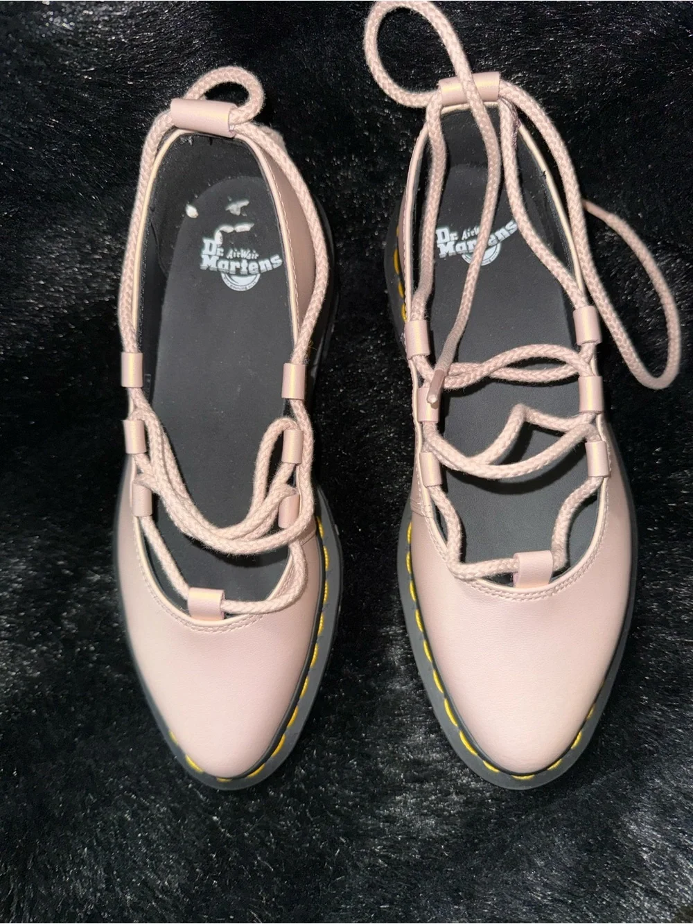Dr Martens Elphie II Lace Up Ballet Flats Pink Gold Women’s US 6 New - Picture 2 of 3